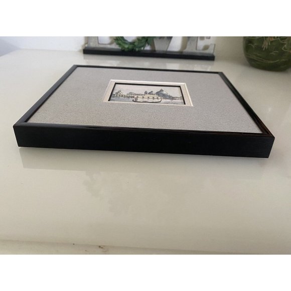 Santa Maria della Salute Venice Lithograph ? Signed Dated in Back Framed Vintage - Picture 11 of 16